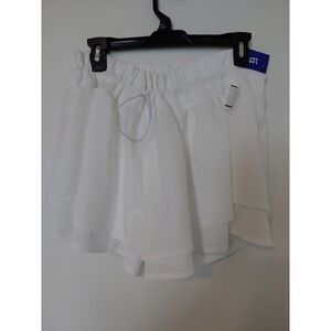 JOY LAB  FLOWY ATHLEISURE YOGA ,BOHO  SHORTS White  HIGH WAIST Sz XL